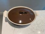 Cousances Terrine 26 cm chocolade bruin, uitstekende staat, Gietijzer, Ophalen of Verzenden, Zo goed als nieuw, Keramische plaat