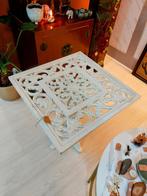 Boho Ibiza Houtsnijwerk Tafel Wit, Ophalen, Zo goed als nieuw, X, X