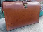 Vintage brocante lederen dokterstas, Ophalen of Verzenden