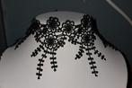 Mooie nieuwe brede zwarte Gothic ketting, Overige materialen, Verstelbaar, Zwart, Nieuw