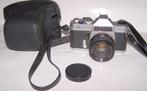 Mooie Chinon CS spigelreflex met 1:2 50mmlens en leren hoes., Ophalen of Verzenden, Zo goed als nieuw, Spiegelreflex, Overige Merken