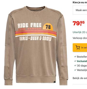 King Kerosin Pullover/trui -XL- Ride Grass Boobs beschikbaar voor biedingen