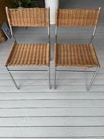 Eettafel-stoelen Martin Visser Se05 vintage design stoel, Huis en Inrichting, Twee, Gebruikt, Bruin, Metaal