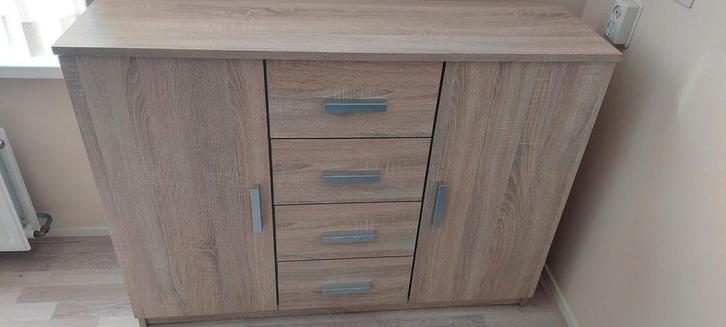 Dressoir/houten kast met lades en deuren, Huis en Inrichting, Kasten | Kledingkasten, Zo goed als nieuw, Minder dan 100 cm, 100 tot 150 cm