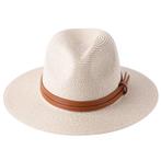 Beige panama hoed / heren dames vrouwen mannen strand jazz, Verzenden, Nieuw, Hoed