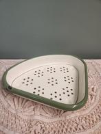 Emaille gootsteenbakje groen/crème, Antiek en Kunst, Ophalen of Verzenden