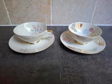 2x Vintage beige "Z & Co" Bavaria kop en schotel. beschikbaar voor biedingen