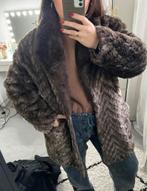 Vintage nep bontjas, Kleding | Dames, Ophalen of Verzenden, Zo goed als nieuw, Bruin