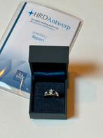 Gouden ring/ natuurlijke diamant&saffier/certificaat/nieuw!, Sieraden, Tassen en Uiterlijk, Ringen, Nieuw, Ophalen of Verzenden