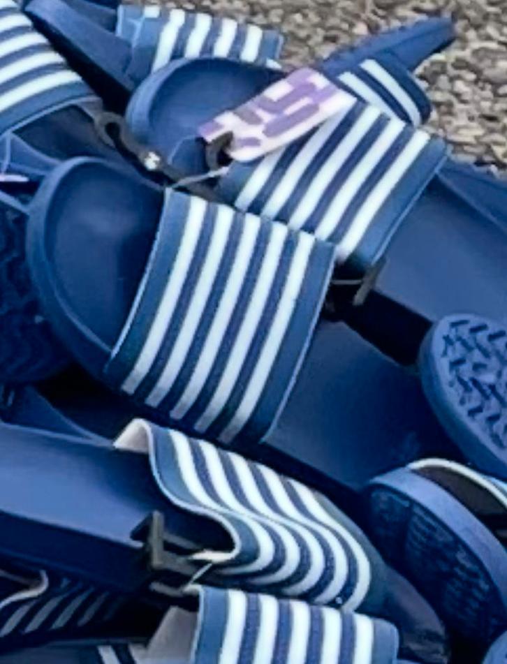 Blauw met witte badslippers Impuls Fashion maat 38 t/m 42, Kleding | Heren, Schoenen, Nieuw, Slippers, Blauw, Ophalen of Verzenden