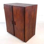 Vintage dressoir art deco stijl ruw donkerbruin hout, Huis en Inrichting, Ophalen, X, X, X