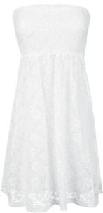 lace dress XS M wit soft beach jurk open schouder strandjurk, Nieuw, Maat 34 (XS) of kleiner, Urban classics, Wit