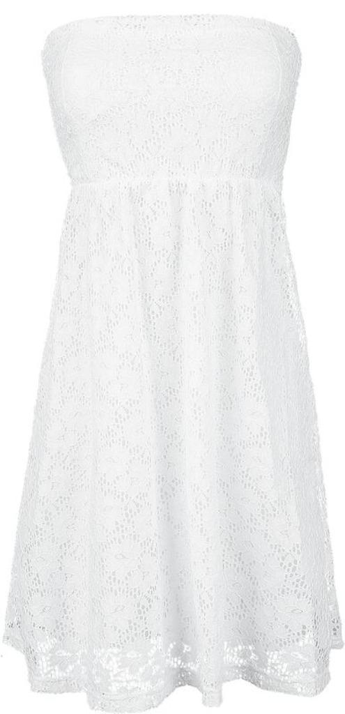 lace dress XS M wit soft beach jurk open schouder strandjurk, Kleding | Dames, Jurken, Nieuw, Maat 34 (XS) of kleiner, Wit, Boven de knie