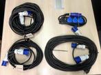 CEE kabel 10, 20, 30 of 40m (optioneel met stekkerdoos), Caravans en Kamperen, Zo goed als nieuw