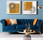 Moderne Chesterfield Zetel, 75 tot 100 cm, Ophalen of Verzenden, 200 tot 250 cm, Driepersoons