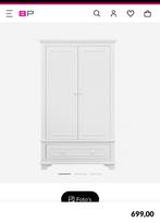 Bopita Charlotte Kledingkast XL 2-Deurs Wit, Ophalen, 100 tot 150 cm, 200 cm of meer, Zo goed als nieuw