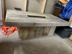 Nw stijgerhouten (vuur)tafel + wijnkoeler happy cocooning, Tuin en Terras, Ophalen, Nieuw, Rechthoekig, Hout