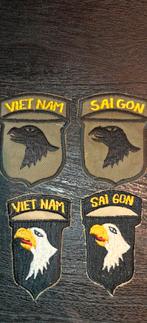 4 mouwemblemen 101st Airborne Division Vietnam Saigon, Ophalen of Verzenden, Landmacht, Amerika, Embleem of Badge