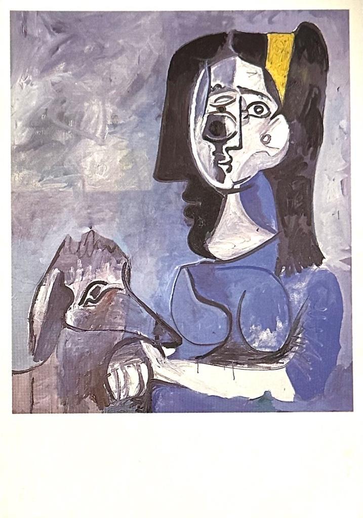 0099 PABLO PICASSO ~  vrouw zittend op een leunstoel, Verzamelen, Ansichtkaarten | Themakaarten, Ongelopen, 1980 tot heden, Overige thema's