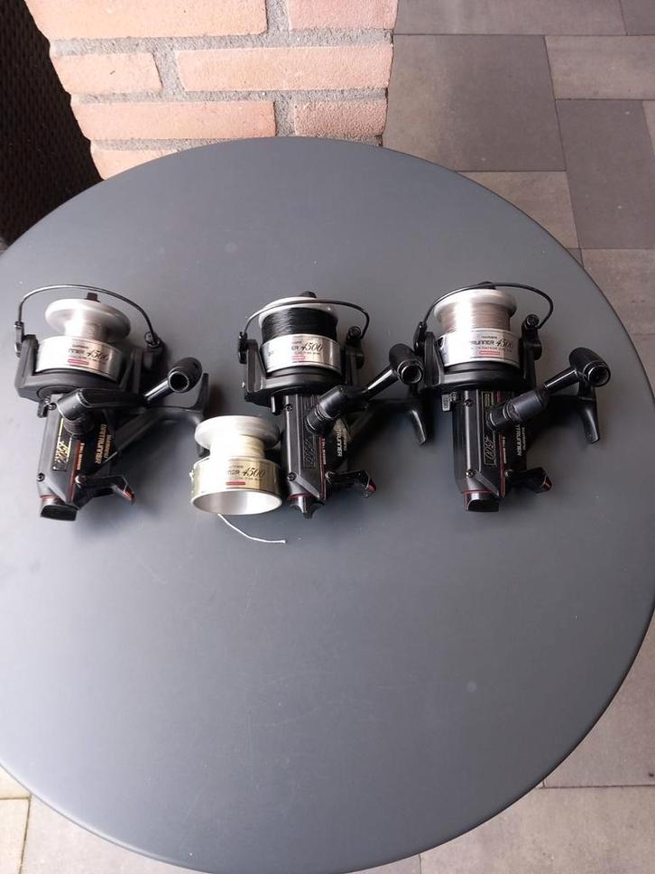 3 Mooie  Shimano 4500A Beetrunners., Watersport en Boten, Hengelsport | Karpervissen, Gebruikt, Molen, Ophalen of Verzenden