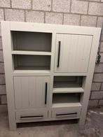 Massief Eiken Servieskast, Huis en Inrichting, Ophalen, Gebruikt, 100 tot 150 cm, Eikenhout