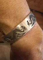 Zilveren armband met draken motief, Sieraden, Tassen en Uiterlijk, Armbanden, Ophalen of Verzenden, Zo goed als nieuw, Zilver