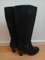 Maat 40 Tamaris leren hoge laarzen knielaarzen hoge hak, Tamaris, Hoge laarzen, Zwart, Ophalen of Verzenden