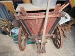 Antieke houten handkar / boerenkar – met metalen bandwielen, Antiek en Kunst, Ophalen