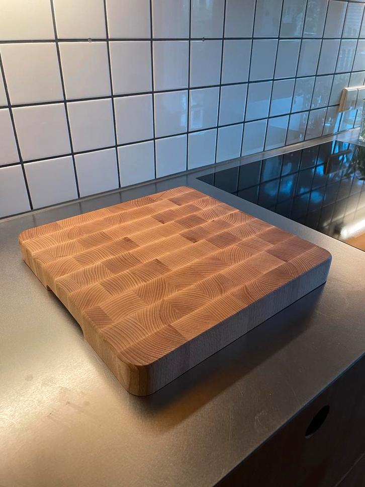 Houten Snijplank/Hakblok 35x35x4cm, Huis en Inrichting, Keuken | Keukenbenodigdheden, Nieuw, Ophalen of Verzenden