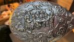3 delige Kapset begin 20e eeuw, verzilverd, voorstellingen, Antiek en Kunst, Antiek | Goud en Zilver, Ophalen of Verzenden, Zilver