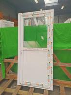 Kunststof Buitendeur 1/2glas  b98 x h204 cm Wit -2198-, Doe-het-zelf en Verbouw, Deuren en Horren, Kunststof, 80 tot 100 cm, Nieuw