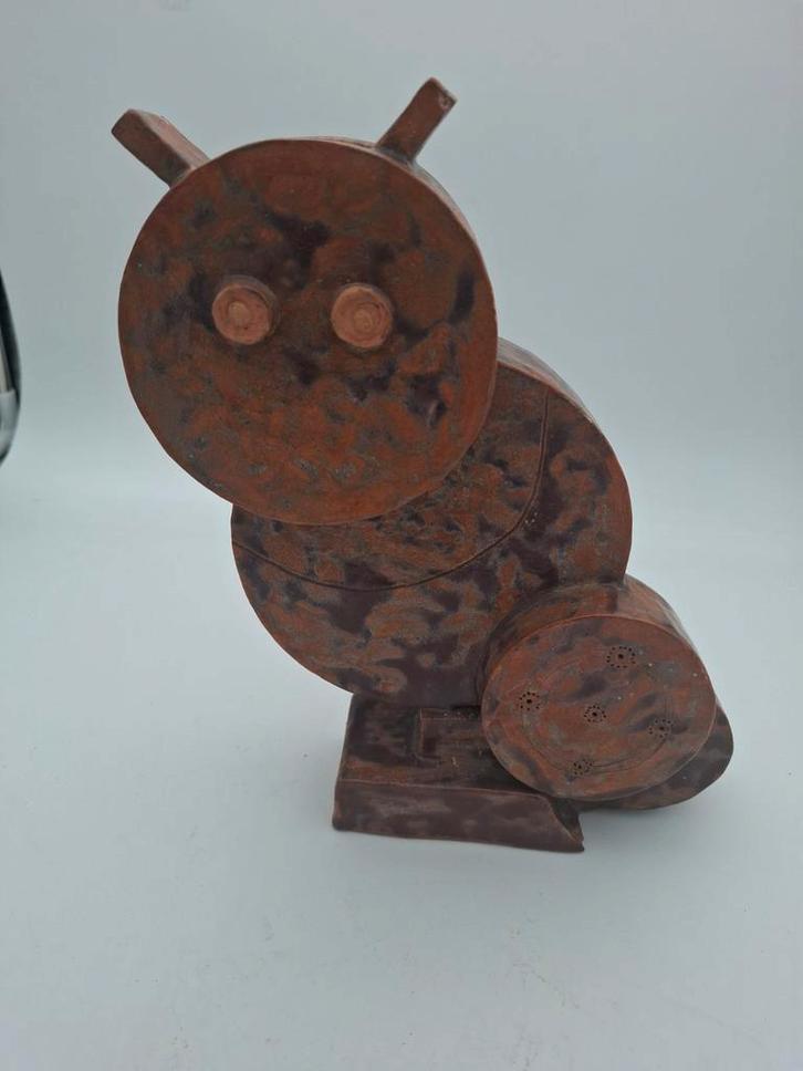 Keramiek Kunstwerk Uil - Gesigneerd, Antiek en Kunst, Antiek | Keramiek en Aardewerk, Ophalen of Verzenden