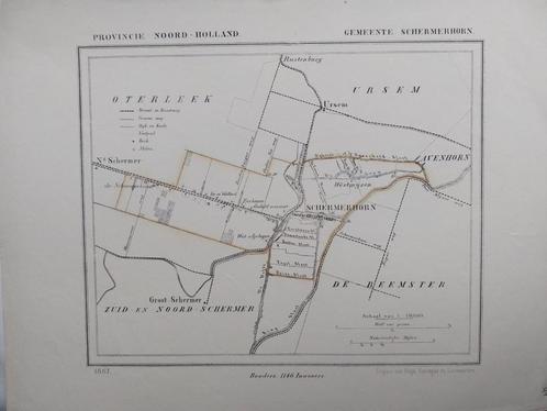 47 / Schermerhorn Avenhorn Ursem Groot Schermer van J Kuyper, Antiek en Kunst, Kunst | Litho's en Zeefdrukken, Ophalen of Verzenden