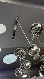 Stijlvolle hanglamp met 5 glazen bollen aan koord, Ophalen of Verzenden, Nieuw, 75 cm of meer