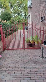 Dubbele poort .zonder palen, Tuin en Terras, Ophalen, Gebruikt, IJzer, Tuinhek