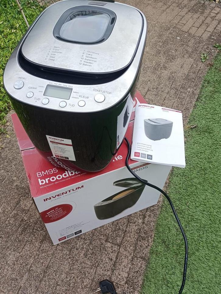 Inventum Broodbakmachine BM95 - ZGAN, Witgoed en Apparatuur, Broodbakmachines, Zo goed als nieuw, Met timer, 800 tot 1200 gram deeg
