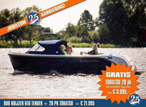 Oudhuijzer 616 Tender JUBILEUM nu met GRATIS Tohatsu 20 pk, Watersport en Boten, Sloepen, Nieuw, 6 meter of meer, Overige brandstoffen