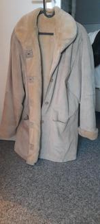 Leer met bont jas, Ophalen of Verzenden, Gedragen, Bruin