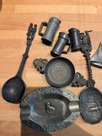 Tinnen Collectie: Lepels, Bekers, Schaal, Ophalen