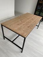 Large wood/metal dining table (88x180x74), 50 tot 100 cm, 150 tot 200 cm, Rechthoekig, Zo goed als nieuw