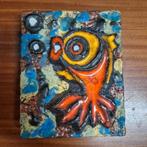 70's keramieke wandtegel jaren 70 wall art vis tegel, Ophalen of Verzenden