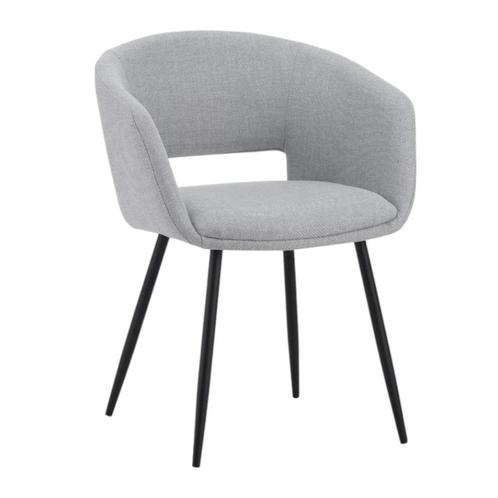 MN Home York Vierpoot Vergaderstoel, Huis en Inrichting, Stoelen, Nieuw, Vijf, Zes of meer stoelen, Stof, Zwart, Ophalen of Verzenden