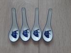 4 porseleinen lepels vissen Koi Karper, Huis en Inrichting, Ophalen, Gebruikt, Overige materialen