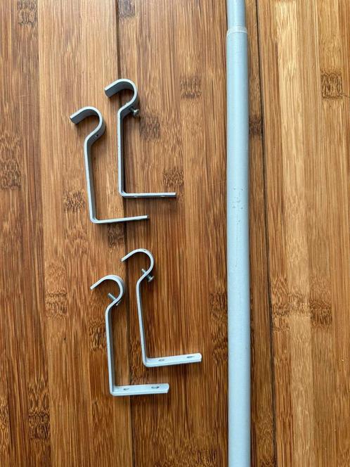 Gordijnroede 200-400 cm met ophangbeugels, Huis en Inrichting, Stoffering | Gordijnen en Lamellen, Gebruikt, Minder dan 100 cm