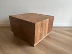 Teakhouten bijzettafel ZGAN, Ophalen, Minder dan 45 cm, Minder dan 55 cm, Vierkant