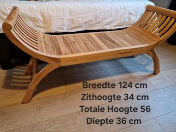 Houten bank teakhout hal bank tuinbank halbank beschikbaar voor biedingen