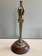 Jugendstil 19e eeuw beeld brons dame uit de oudheid, Antiek en Kunst, Ophalen of Verzenden