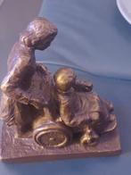 Bronzen beeldje De zonnebloem, Verzamelen, Beelden en Beeldjes, Ophalen of Verzenden, Zo goed als nieuw, Mens