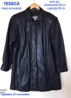 Yessica kalfsleer maat 42/44 Jas brede schouder, Kleding | Dames, Grote Maten, Ophalen, Zwart, Jas of Mantel, Gedragen