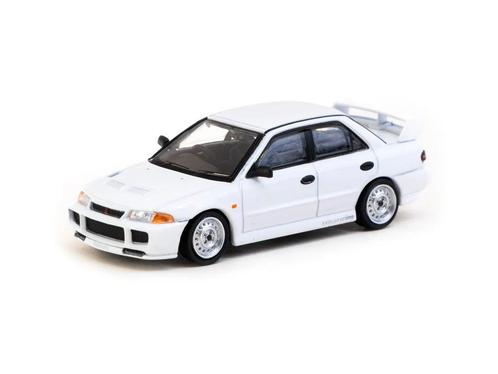 Tarmac Works 1/64 Mitsubishi Lancer RS Evolution III White 1, Hobby en Vrije tijd, Modelauto's | Overige schalen, Nieuw, Verzenden